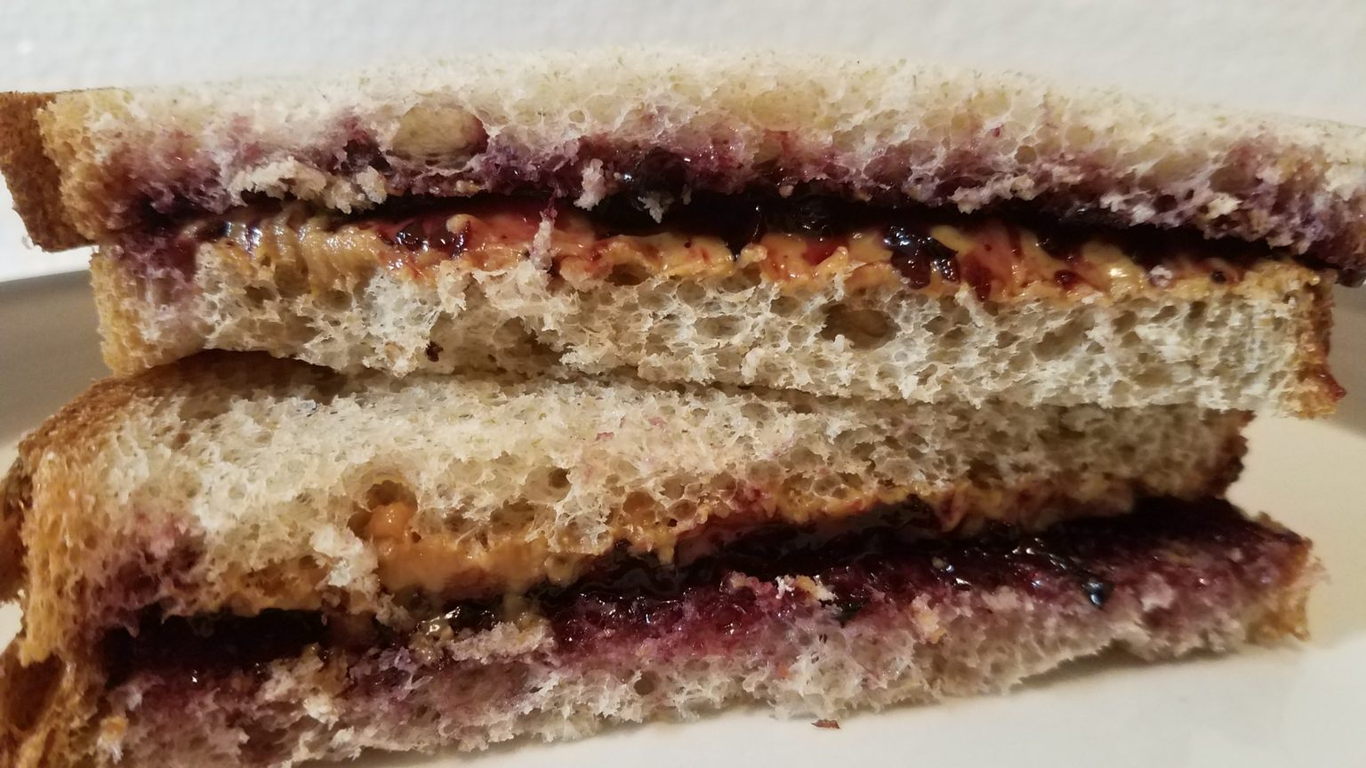 Peanut Butter and Jelly on wheat Sandwich Portraits