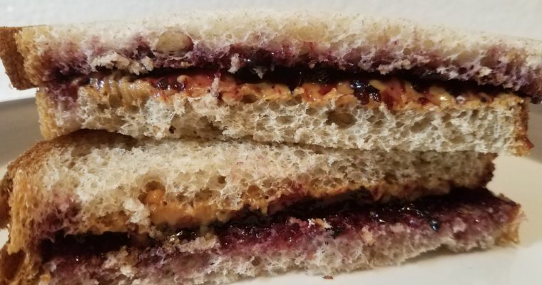 Peanut Butter and Jelly on wheat
