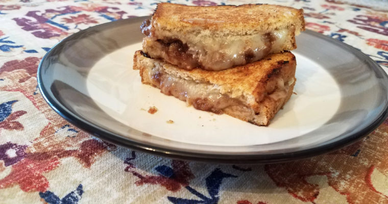 Apple butter grilled cheese