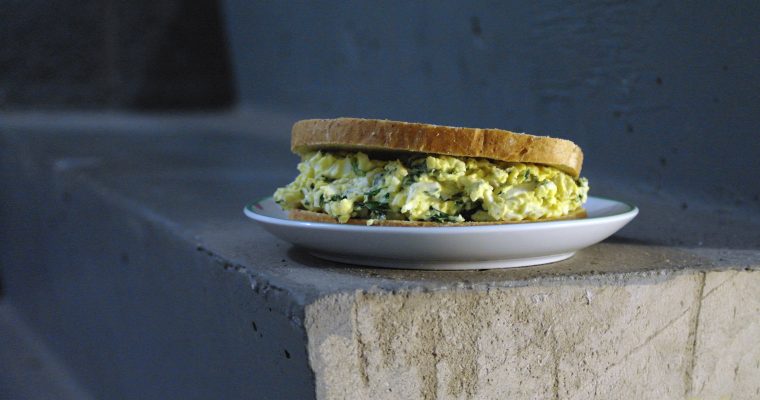 Egg Salad and Spinach on rye