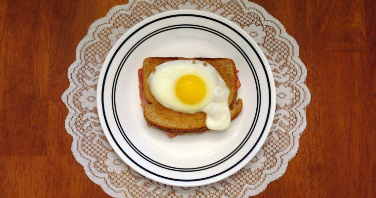 Croque Madame on wheat