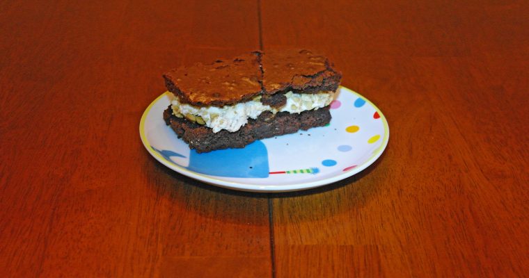 Marshmallow and Graham Cracker on brownie