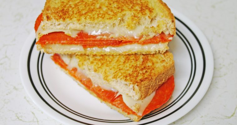 Pepperoni Grilled Cheese on wheat
